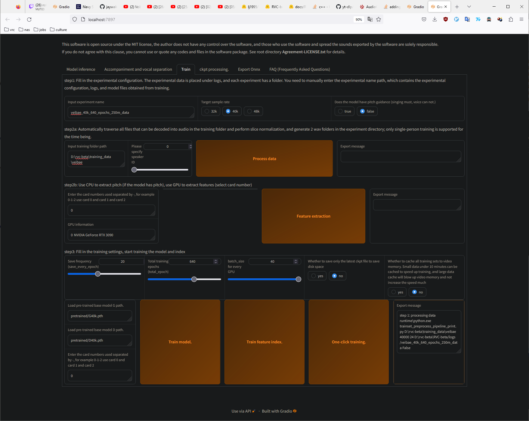 Training GUI